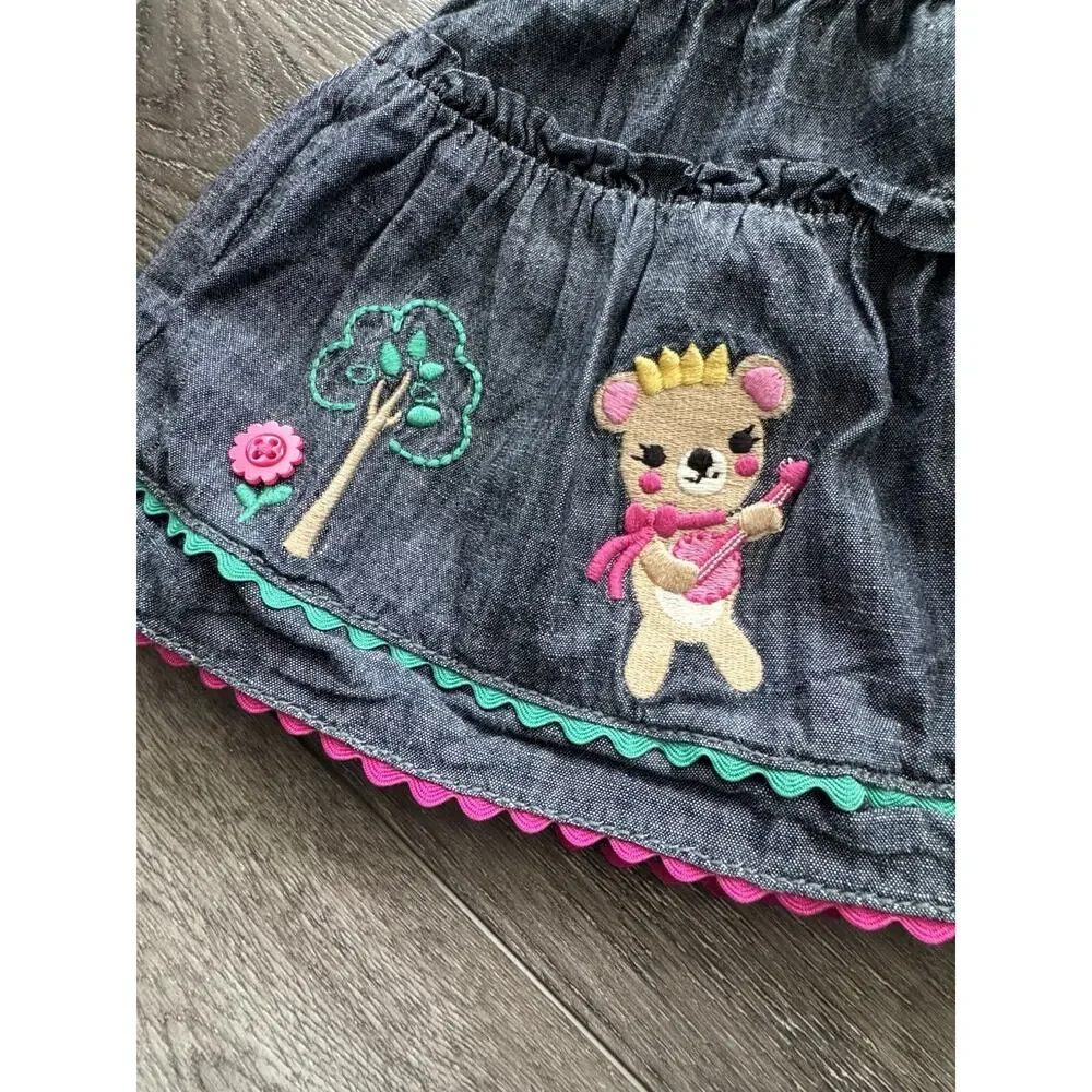 RARE Vintage Fall 2013 Gymboree Girls 4pc Outfit Set 100% Cotton Tops and Skirt